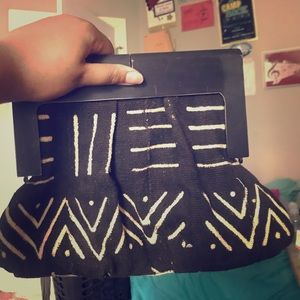 Unique African Clutch with Ankara Interior
